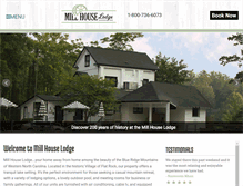 Tablet Screenshot of millhouselodge.com